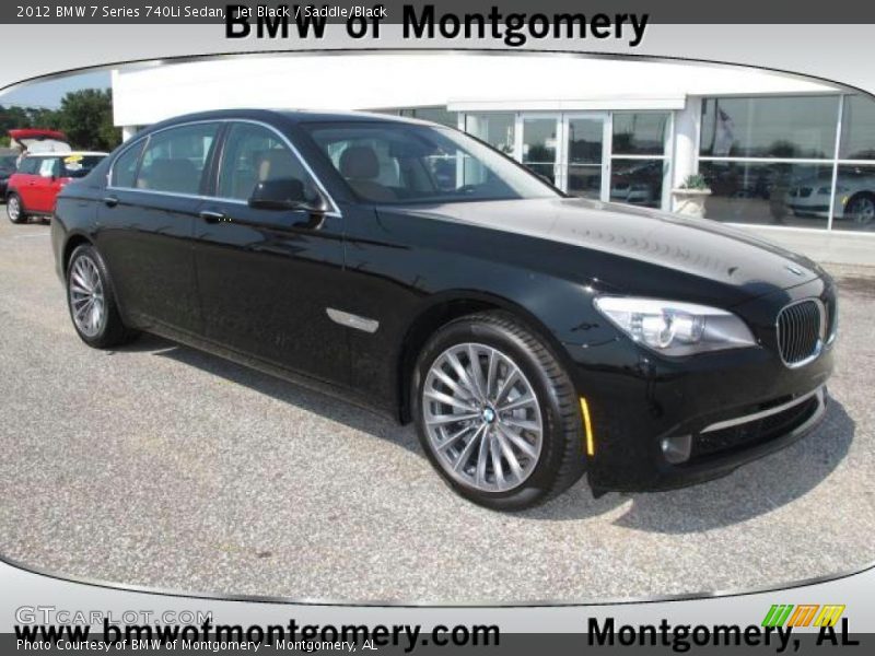 Jet Black / Saddle/Black 2012 BMW 7 Series 740Li Sedan