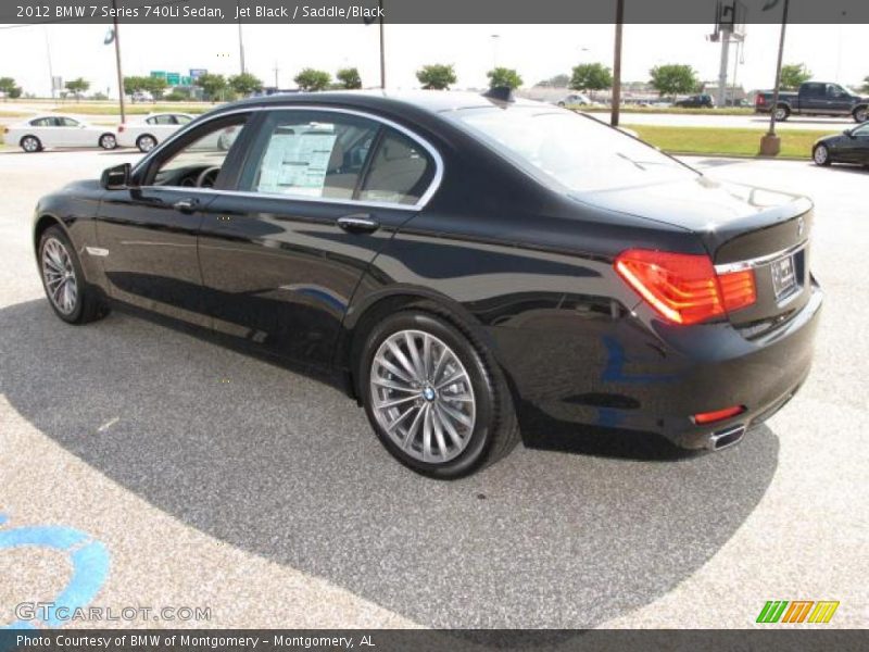 Jet Black / Saddle/Black 2012 BMW 7 Series 740Li Sedan