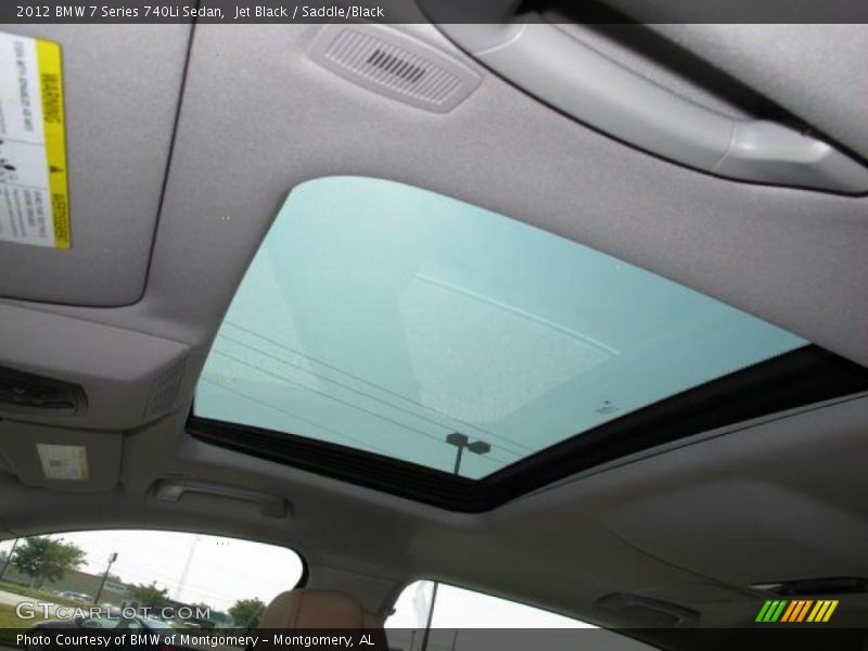 Jet Black / Saddle/Black 2012 BMW 7 Series 740Li Sedan