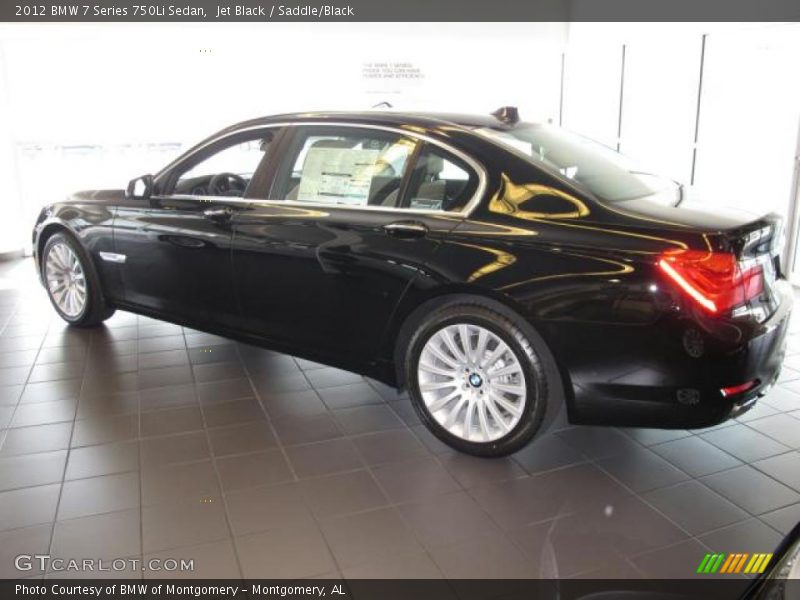 Jet Black / Saddle/Black 2012 BMW 7 Series 750Li Sedan