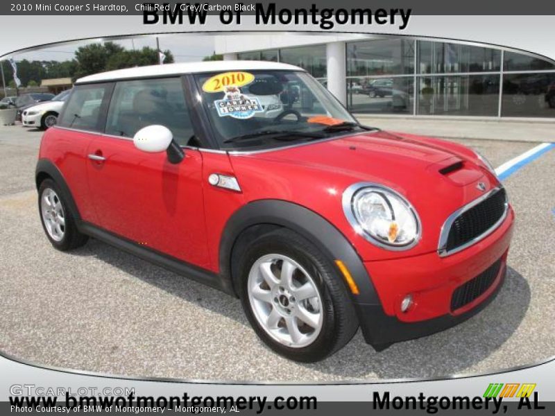 Chili Red / Grey/Carbon Black 2010 Mini Cooper S Hardtop