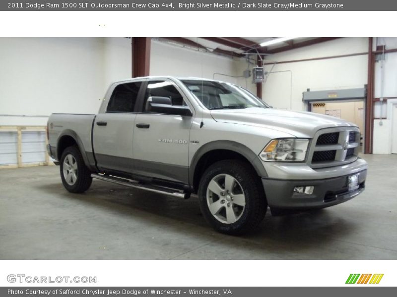 Bright Silver Metallic / Dark Slate Gray/Medium Graystone 2011 Dodge Ram 1500 SLT Outdoorsman Crew Cab 4x4