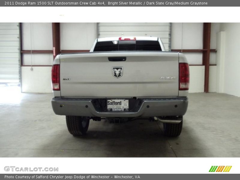 Bright Silver Metallic / Dark Slate Gray/Medium Graystone 2011 Dodge Ram 1500 SLT Outdoorsman Crew Cab 4x4