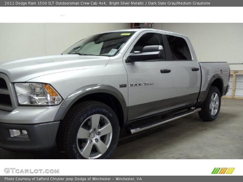 Bright Silver Metallic / Dark Slate Gray/Medium Graystone 2011 Dodge Ram 1500 SLT Outdoorsman Crew Cab 4x4