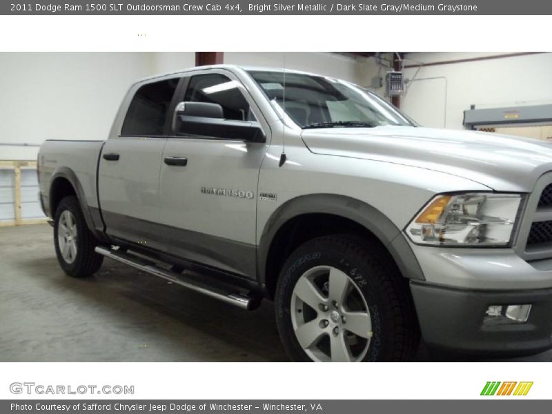 Bright Silver Metallic / Dark Slate Gray/Medium Graystone 2011 Dodge Ram 1500 SLT Outdoorsman Crew Cab 4x4