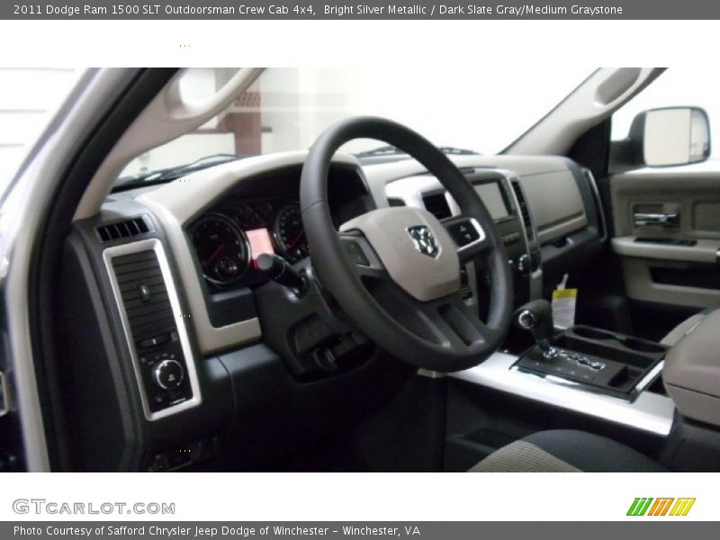 Bright Silver Metallic / Dark Slate Gray/Medium Graystone 2011 Dodge Ram 1500 SLT Outdoorsman Crew Cab 4x4