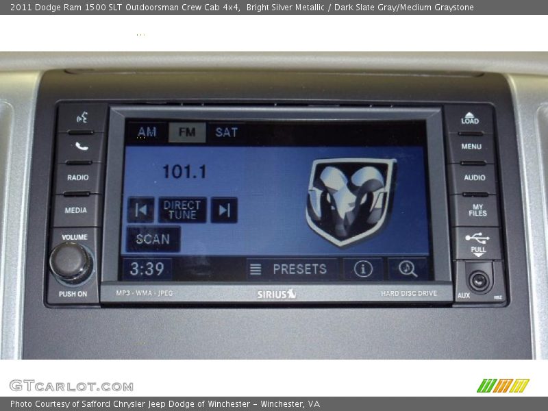 Bright Silver Metallic / Dark Slate Gray/Medium Graystone 2011 Dodge Ram 1500 SLT Outdoorsman Crew Cab 4x4