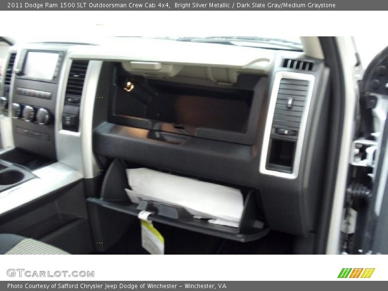 Bright Silver Metallic / Dark Slate Gray/Medium Graystone 2011 Dodge Ram 1500 SLT Outdoorsman Crew Cab 4x4