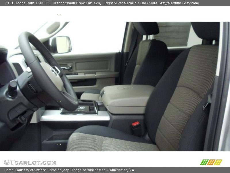 Bright Silver Metallic / Dark Slate Gray/Medium Graystone 2011 Dodge Ram 1500 SLT Outdoorsman Crew Cab 4x4