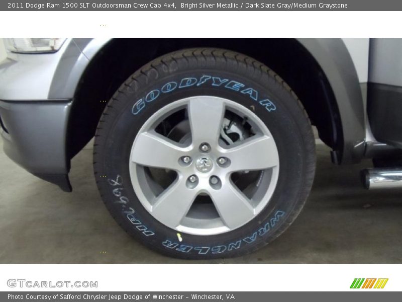 Bright Silver Metallic / Dark Slate Gray/Medium Graystone 2011 Dodge Ram 1500 SLT Outdoorsman Crew Cab 4x4