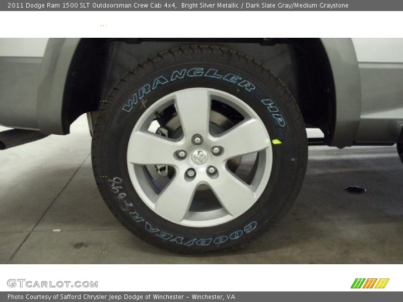 Bright Silver Metallic / Dark Slate Gray/Medium Graystone 2011 Dodge Ram 1500 SLT Outdoorsman Crew Cab 4x4