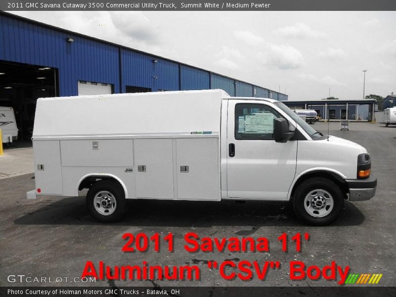 Summit White / Medium Pewter 2011 GMC Savana Cutaway 3500 Commercial Utility Truck