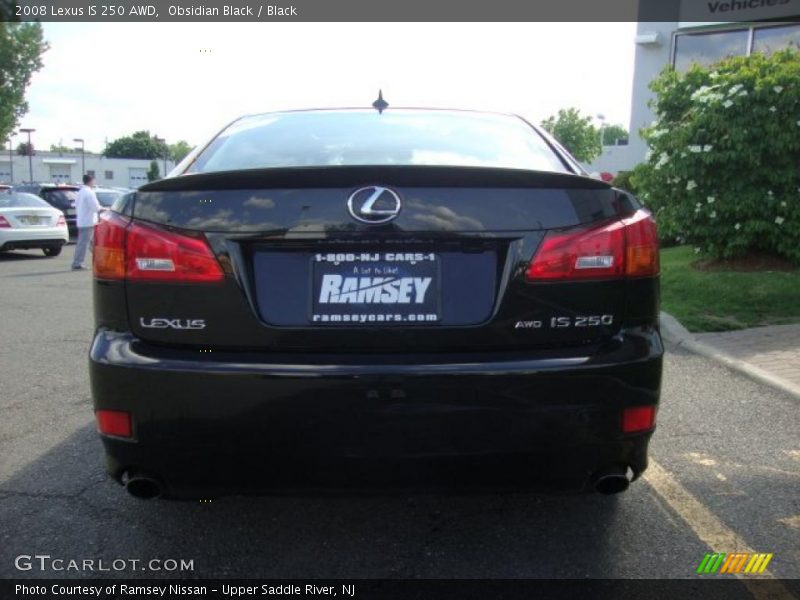 Obsidian Black / Black 2008 Lexus IS 250 AWD