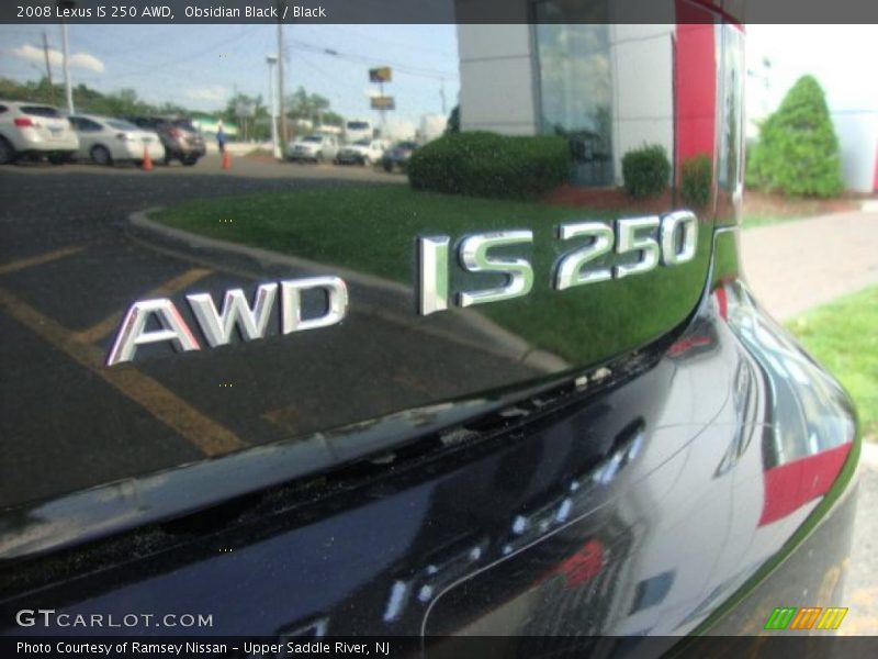 Obsidian Black / Black 2008 Lexus IS 250 AWD