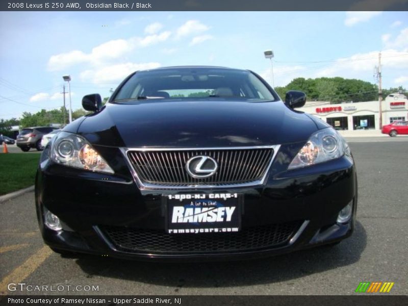 Obsidian Black / Black 2008 Lexus IS 250 AWD
