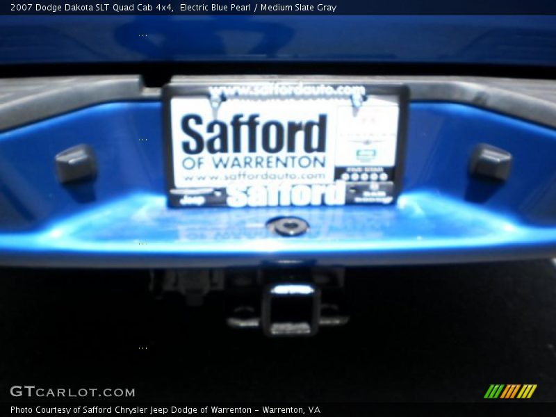 Electric Blue Pearl / Medium Slate Gray 2007 Dodge Dakota SLT Quad Cab 4x4