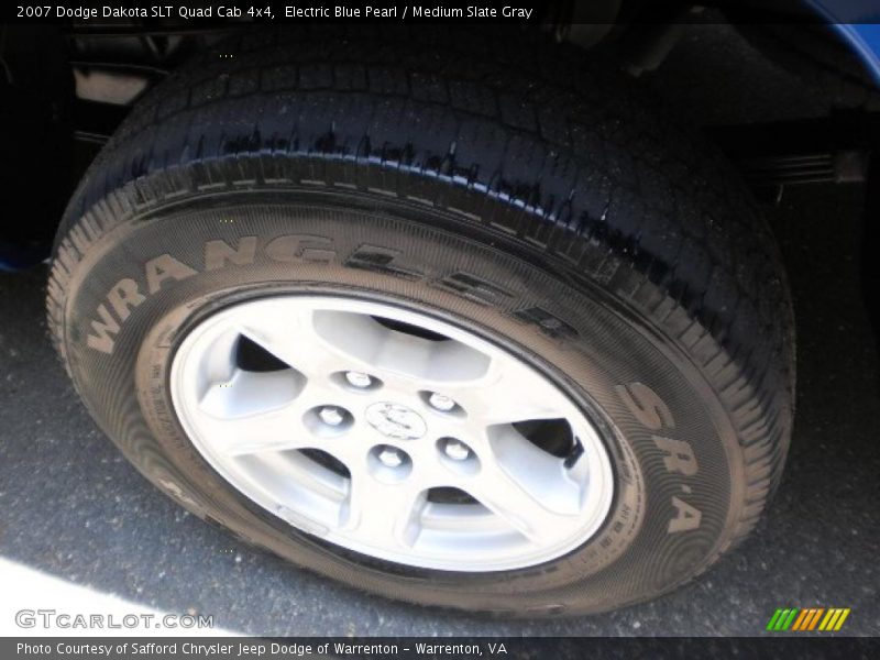 Electric Blue Pearl / Medium Slate Gray 2007 Dodge Dakota SLT Quad Cab 4x4