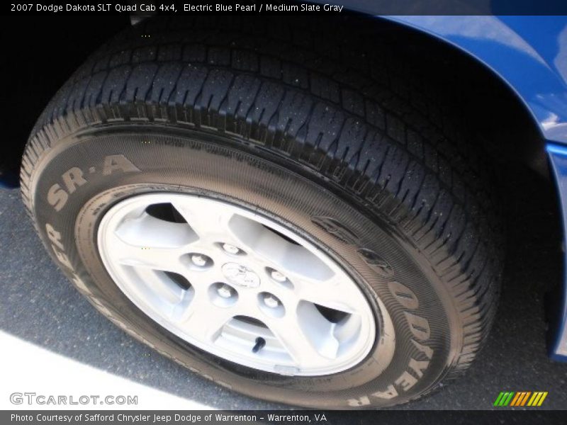 Electric Blue Pearl / Medium Slate Gray 2007 Dodge Dakota SLT Quad Cab 4x4