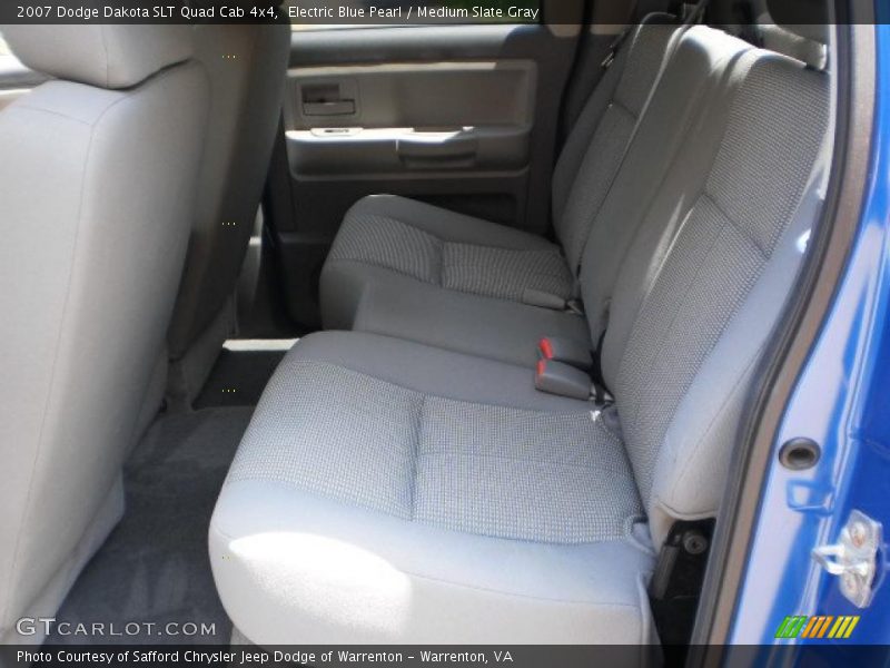 Electric Blue Pearl / Medium Slate Gray 2007 Dodge Dakota SLT Quad Cab 4x4