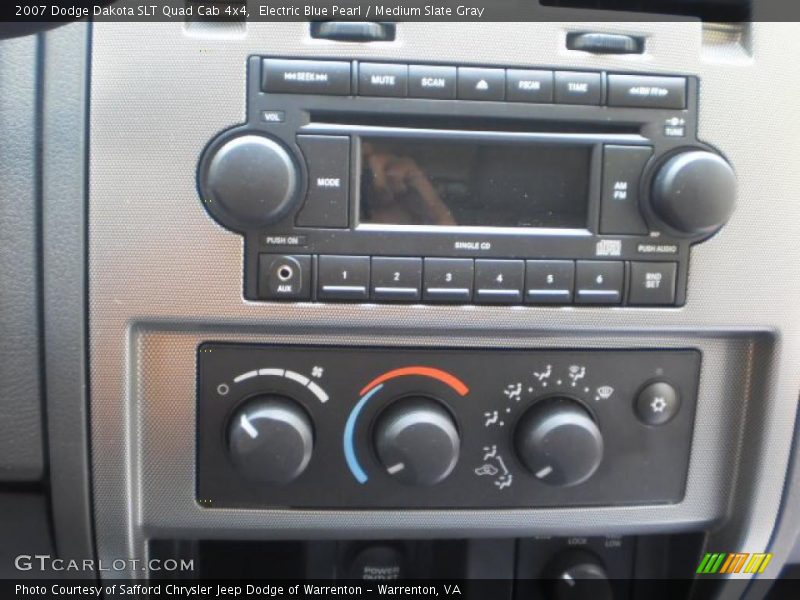 Electric Blue Pearl / Medium Slate Gray 2007 Dodge Dakota SLT Quad Cab 4x4