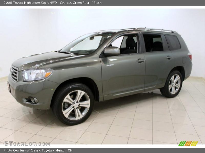 Cypress Green Pearl / Black 2008 Toyota Highlander Sport 4WD