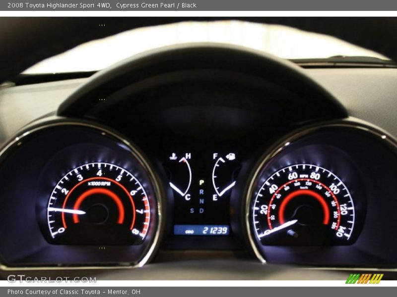 Cypress Green Pearl / Black 2008 Toyota Highlander Sport 4WD