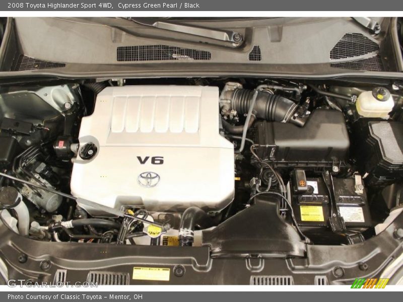 Cypress Green Pearl / Black 2008 Toyota Highlander Sport 4WD