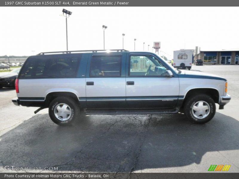 Emerald Green Metallic / Pewter 1997 GMC Suburban K1500 SLT 4x4