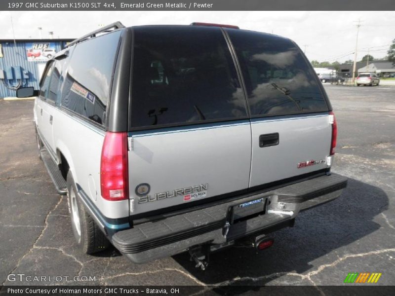 Emerald Green Metallic / Pewter 1997 GMC Suburban K1500 SLT 4x4