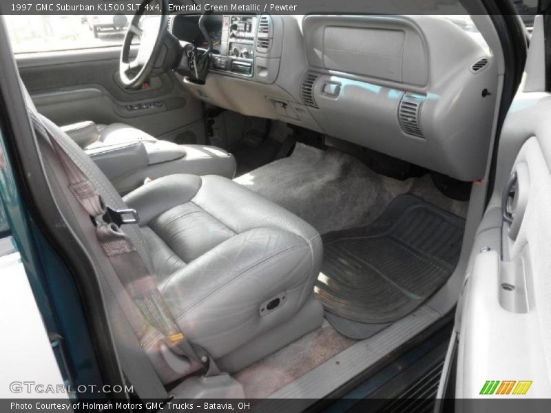 Emerald Green Metallic / Pewter 1997 GMC Suburban K1500 SLT 4x4