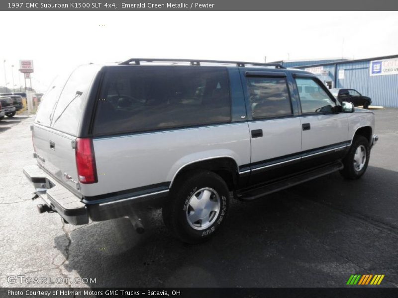 Emerald Green Metallic / Pewter 1997 GMC Suburban K1500 SLT 4x4