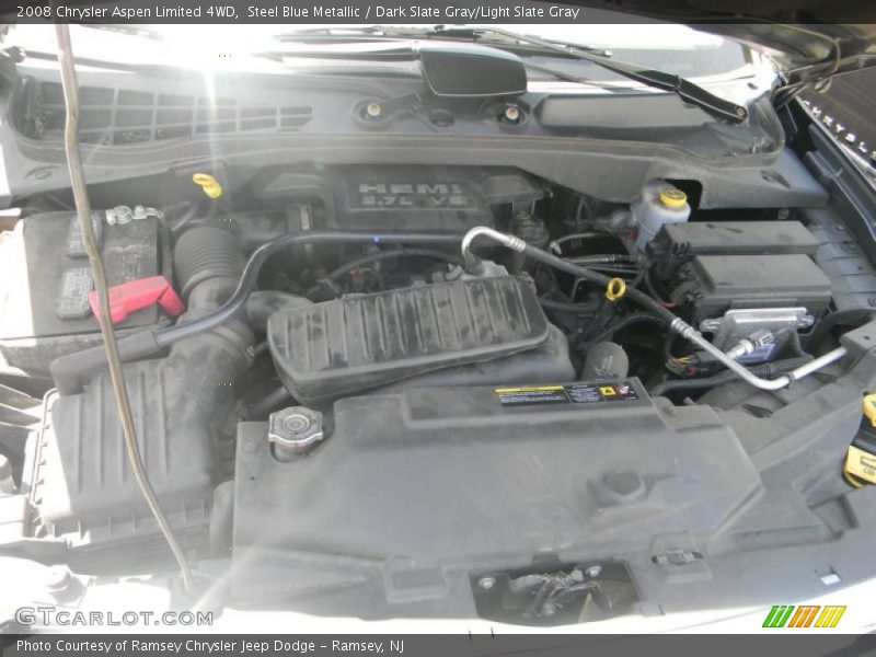 Steel Blue Metallic / Dark Slate Gray/Light Slate Gray 2008 Chrysler Aspen Limited 4WD