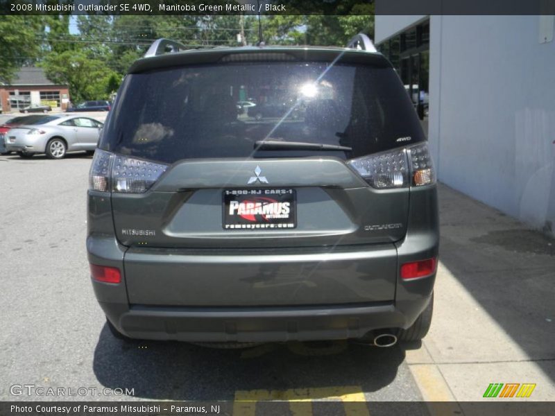 Manitoba Green Metallic / Black 2008 Mitsubishi Outlander SE 4WD