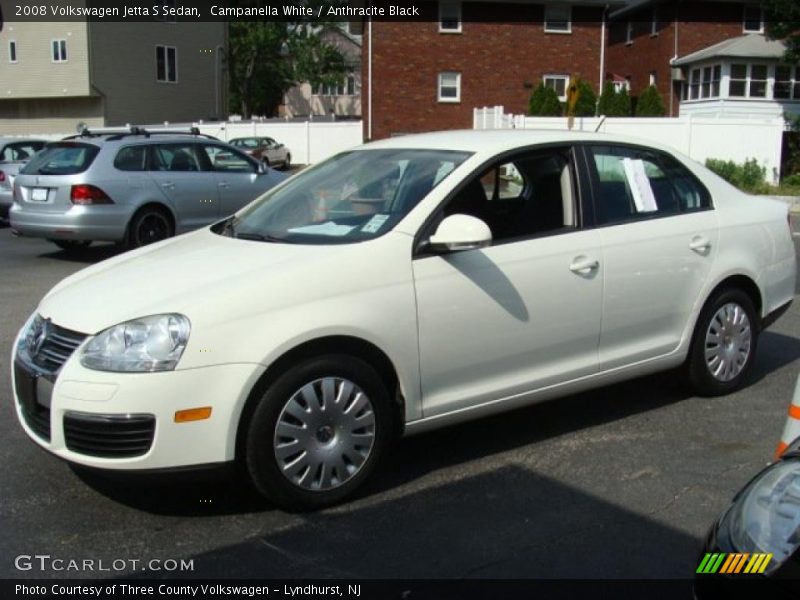 Campanella White / Anthracite Black 2008 Volkswagen Jetta S Sedan