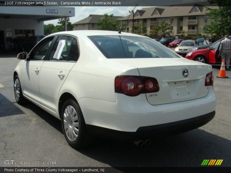 Campanella White / Anthracite Black 2008 Volkswagen Jetta S Sedan