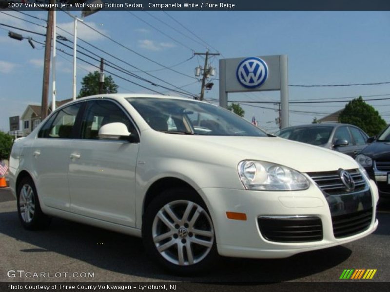 Campanella White / Pure Beige 2007 Volkswagen Jetta Wolfsburg Edition Sedan