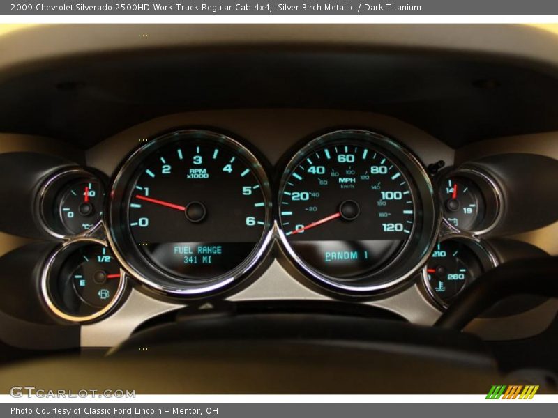 Silver Birch Metallic / Dark Titanium 2009 Chevrolet Silverado 2500HD Work Truck Regular Cab 4x4