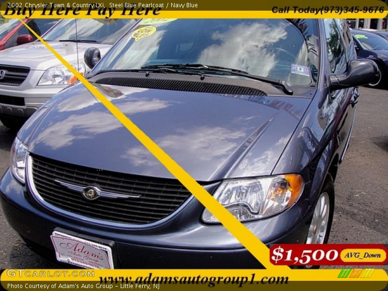 Steel Blue Pearlcoat / Navy Blue 2002 Chrysler Town & Country LXi