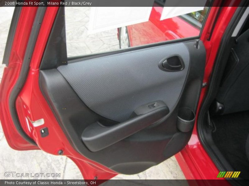 Milano Red / Black/Grey 2008 Honda Fit Sport