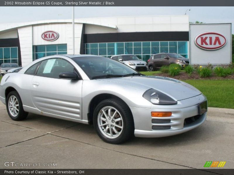 Sterling Silver Metallic / Black 2002 Mitsubishi Eclipse GS Coupe