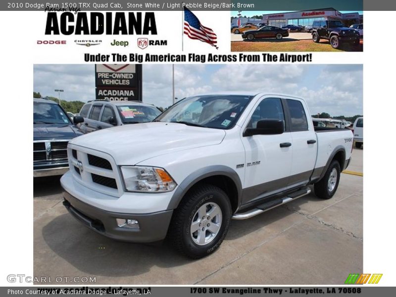 Stone White / Light Pebble Beige/Bark Brown 2010 Dodge Ram 1500 TRX Quad Cab