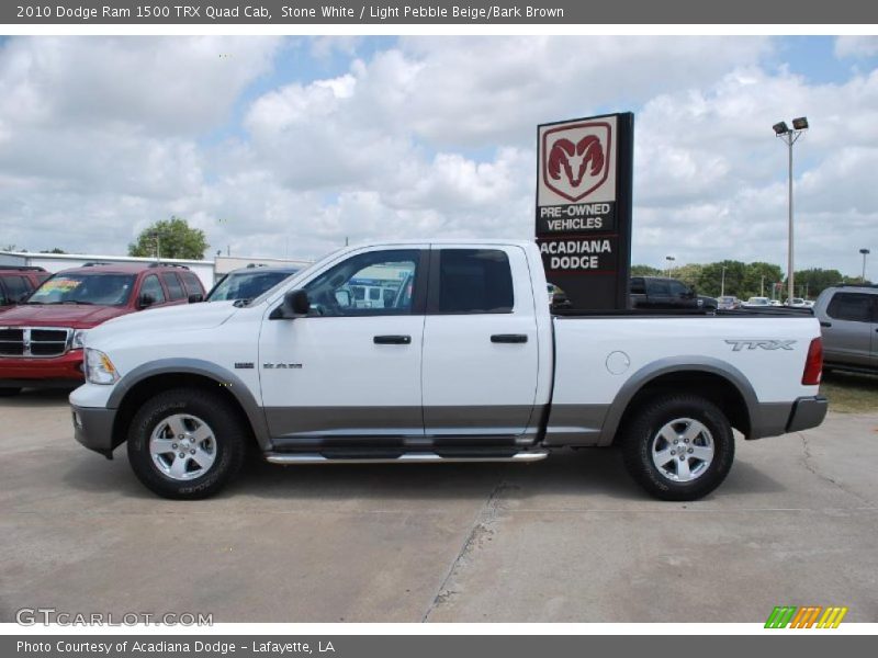 Stone White / Light Pebble Beige/Bark Brown 2010 Dodge Ram 1500 TRX Quad Cab