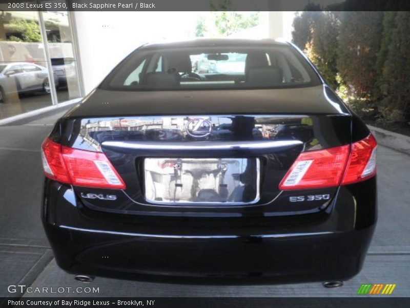 Black Sapphire Pearl / Black 2008 Lexus ES 350