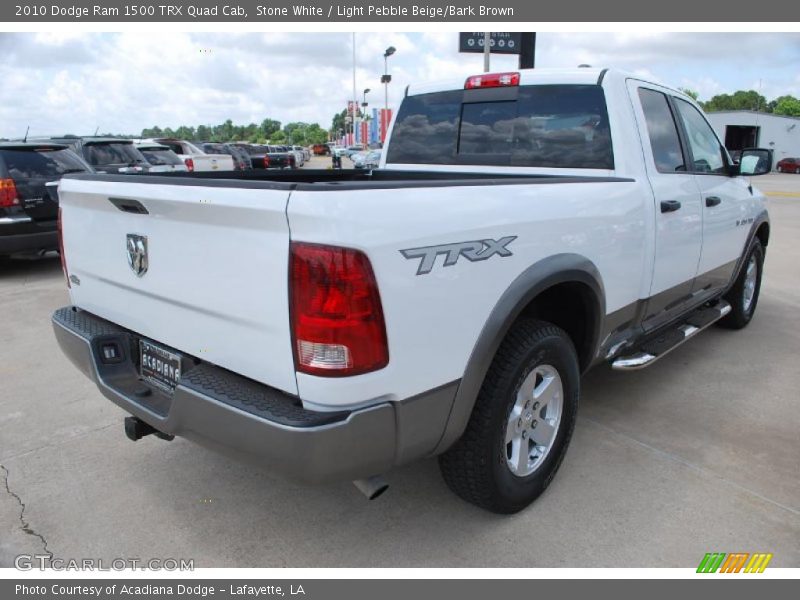 Stone White / Light Pebble Beige/Bark Brown 2010 Dodge Ram 1500 TRX Quad Cab