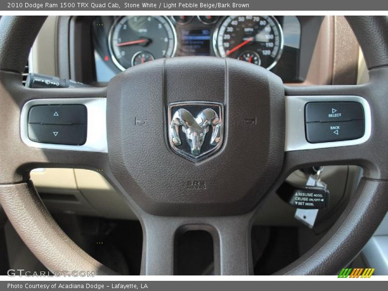 Stone White / Light Pebble Beige/Bark Brown 2010 Dodge Ram 1500 TRX Quad Cab