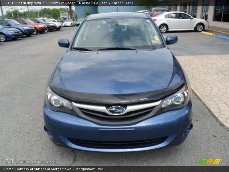Marine Blue Pearl / Carbon Black 2011 Subaru Impreza 2.5i Premium Sedan
