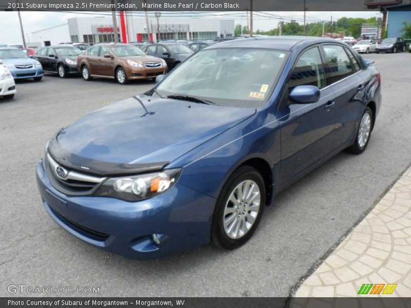 Marine Blue Pearl / Carbon Black 2011 Subaru Impreza 2.5i Premium Sedan