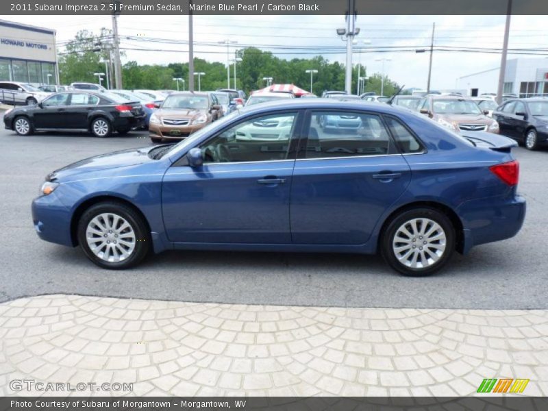 Marine Blue Pearl / Carbon Black 2011 Subaru Impreza 2.5i Premium Sedan
