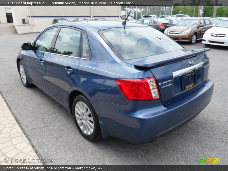 Marine Blue Pearl / Carbon Black 2011 Subaru Impreza 2.5i Premium Sedan