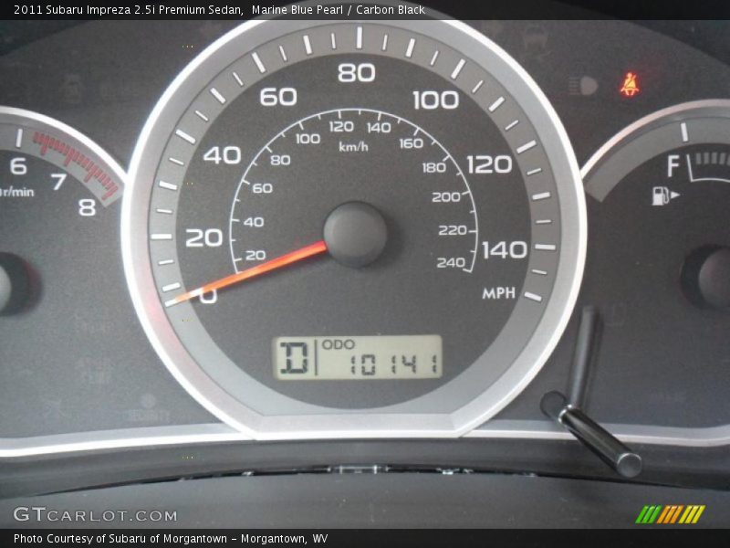 Marine Blue Pearl / Carbon Black 2011 Subaru Impreza 2.5i Premium Sedan
